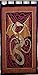 Celtic Dragon Tab Top Curtain-Drape-Door Panel-Red