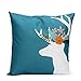 GBSELL Pillow Cover Pretty Christmas Elk Deer Pillow Case Sofa Throw Cushion Cover Party Home Decor (C)