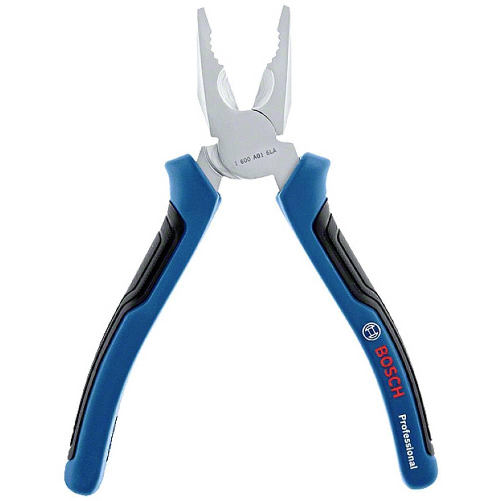 Bosch Professional 180 mm combination pliers (chrome vanadium steel, rubber-coated gripping surface)