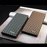 Men Bifold Leather Long Design Billfold Check Card Wallet Purse