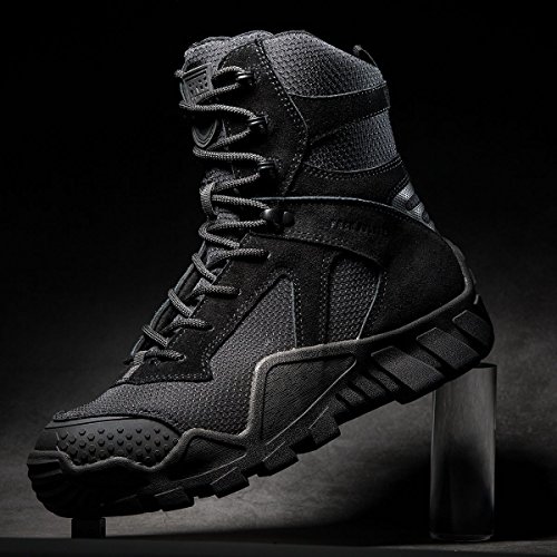 FREE SOLDIER Men's Tactical Boot All Terrain Suede Leather Shoes Hiking