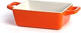 Maison & White Set of 4 Mini Ceramic Oven Dishes Red Blue Green Orange view 6