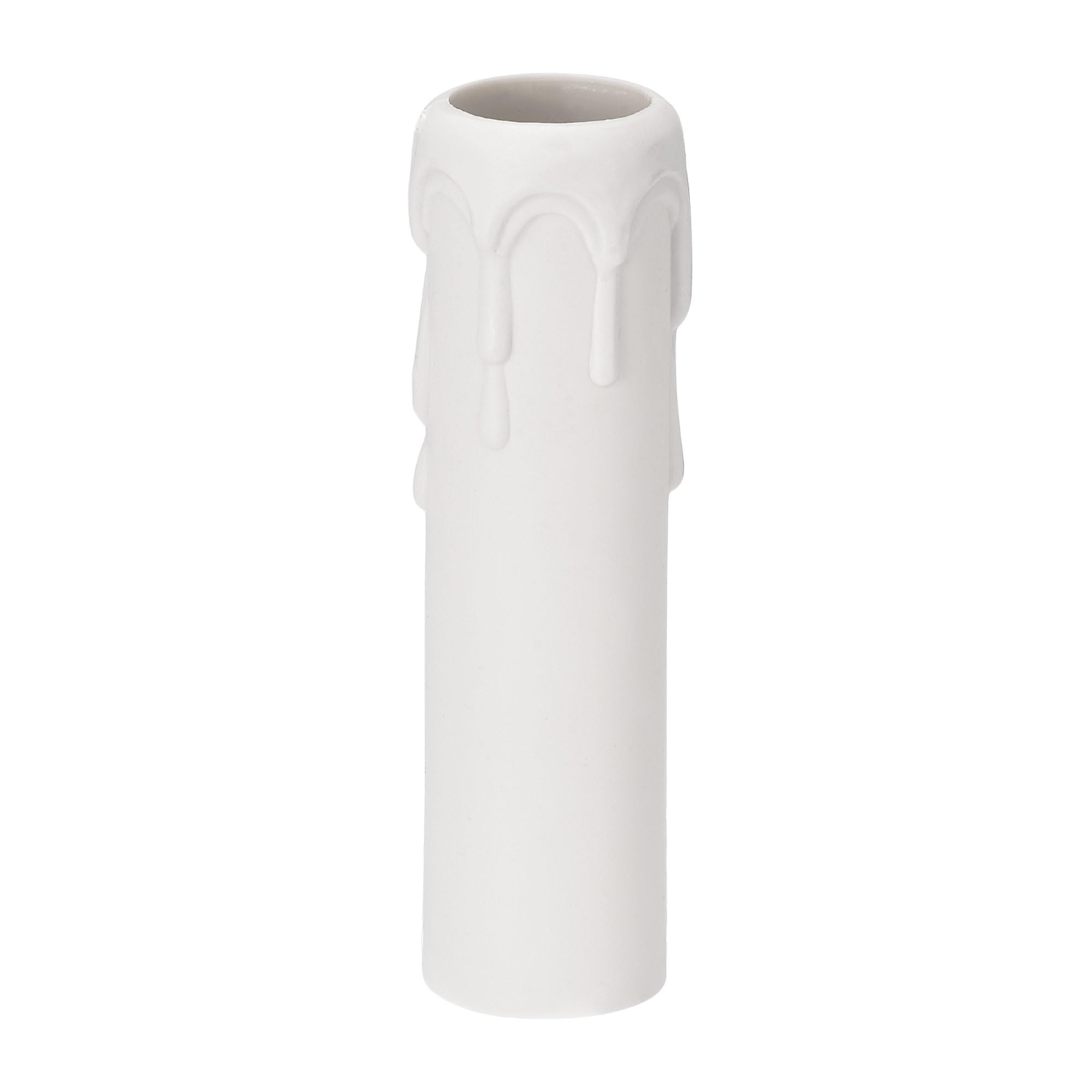 sourcing map Plastic 25x100mm Candle Socket Covers Sleeves Candelabra Base for E14 Chandelier, White Pack of 12