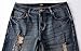 ZLZ Men's Ripped Skinny Distressed Destroyed Slim Fit Stretch Biker Jeans Pants With Holes, Vintage Blue, 30