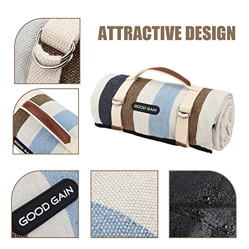 GOOD GAIN Picnic Blanket Waterproof & Sand Proof,Beach Blanket Portable