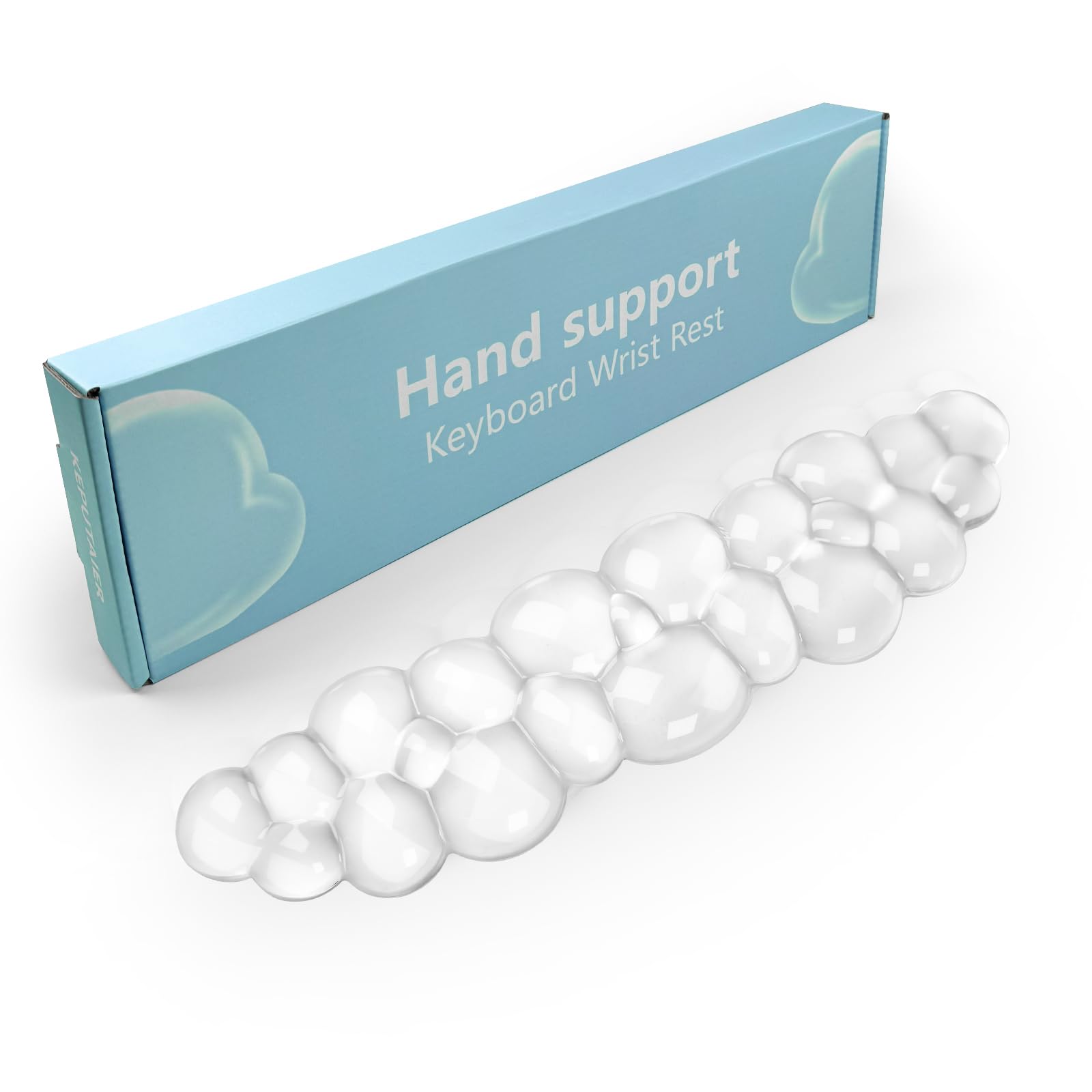 Photo 1 of Gel Cloud Keyboard Wrist Rest, Cute Wrist Support and Arm Support Keyboard Rest for Keyboard Typing Pain Relief?Suitable for Office/Computer/Laptop/Gaming?Keyboard Wrist Rest White ?