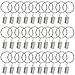 Pistha Curtain Clips Rings 36 PCS Metal Drapery Curtain Rings with Clips, 1.2 Inch Interior Diameter Curtain Rings with 0.7 Inch Clips for Curtain Bathroom Rod