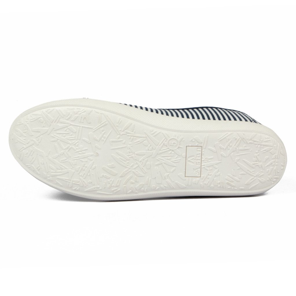 asian shoes lr-82 navy blue white canvas women shoes