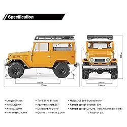 EAZYRC X FMS 1/10 Toyota Land Cruiser FJ40 RS with