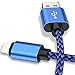 Creddeal Lightning Cable, iPhone Charger Cable 4Pack (3FT 6FT 6FT 10FT) Nylon Braided Fast Charging Cord for iPhone X/8/8 Plus/7/7 Plus/6/6 Plus/6s/6s Plus/5/5s/5c/SE/iPad/iPod(Blue)