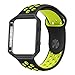 Fitbit Blaze Bands, UMTELE Sport Silicone Replacement Strap with Black Frame for Fitbit Blaze Smart Fitness Watch Black/Yellow