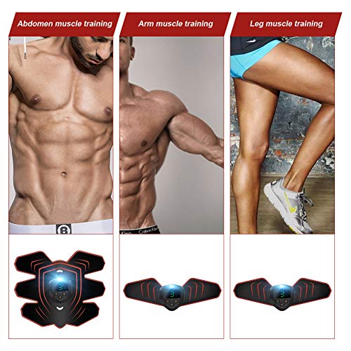 rooftree-Abs-Stimulator-Portable-EMS-Abdominal Training Device for Muscles Ab Trainer Fitness Equipment for Man and Women at Home, Office,Workouts Muscle Toner Fitness for Abdominal/Arm/Leg
