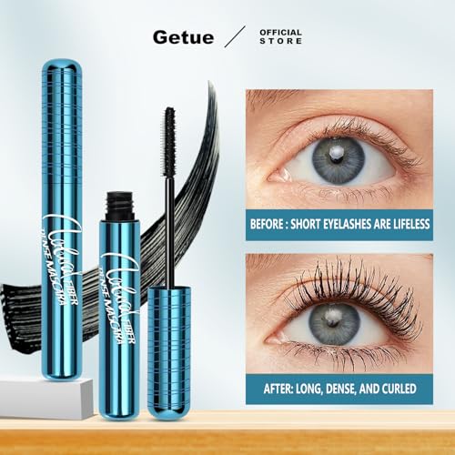 Mascara for Older Women, Black, Waterproof Mascara, Natural, Hypoallergenic, Volumising for Thinning Eyelashes and Sensitive Eyes (Pack of 2)