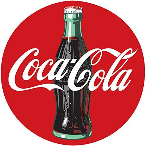 Coca Cola round disc metal fridge magnet
