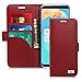 FYY [Genuine Leather Wallet Case for Samsung Galaxy S8+ Plus 2017, Handmade Flip Folio Wallet Case with Kickstand Card Slots Magnetic Closure for Samsung Galaxy S8+ Plus 2017 Wine Red