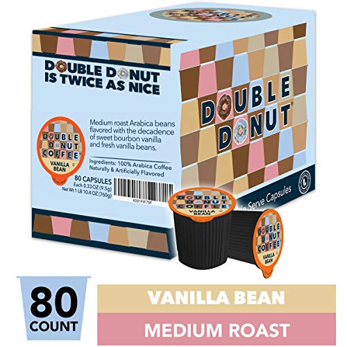 Double Donut Vanilla Bean, Fresh Medium Roast Coffee, Single-Serve Pods for Keurig K Cup Brewer Mach - //coolthings.us