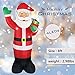 Fanshunlite Christmas Inflatable 8FT Santa Claus Carry Gift Box Lighted Blow-Up Yard Party Decoration Xmas Airblown Inflatable Outdoor Indoor Home Garden Family Prop Yard