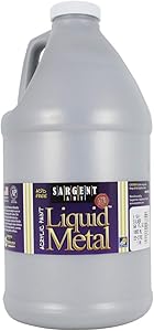 Sargent Art Half Gallon Liquid Metal Silver Acrylic Paint, (64-Ounce, 1/2 Gallon) 22-2782