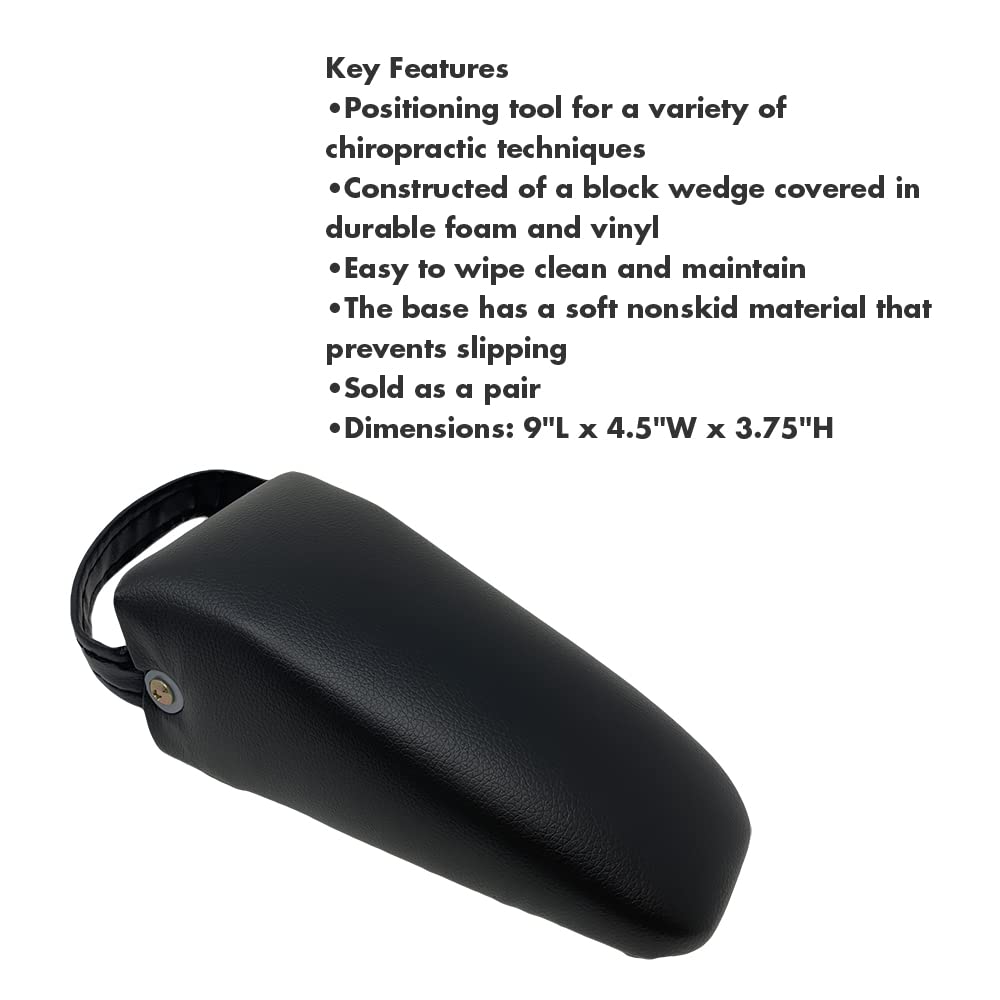 Pelvic Sacral SOT Blocks Non Slip Base 1/Pair Upholstered Black