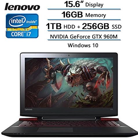 Lenovo Flagship 2018 Newest Y700 15.6" 15.6" 4K/UHD IPS , Intel Core i7-6700HQ 2.6GHz, 1TB HDD+256GB SSD, 16GB DDR4 SDRAM, NVIDIA GeForce GTX 960M, Windows 10