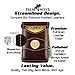 Palm West Leather Minimalist Leather Money Clip Wallet with RFID - Medal (Natural Ostrich Print Leather, 12 Gauge Medallion)