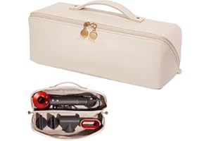 Linpr Travel Case Compatible with Dyson Airwrap Styler, Portable Supersonic Hair Dryer Travel Storage Bag, Waterproof Carrying Case Organizer for Shark Flexstyle and Attachments (White)