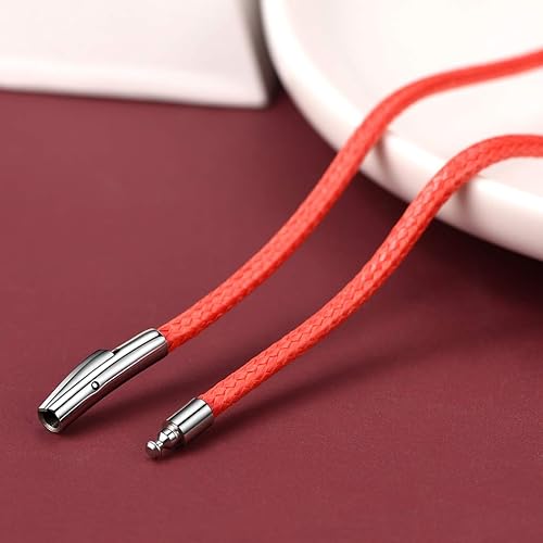 FaithHeart Personalized Engraving Braided Leather Cord Necklace