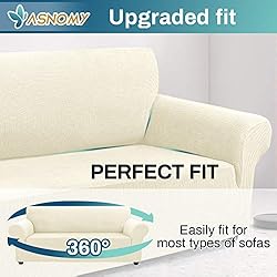 Asnomy Couch Covers for 3 Cushion Couch Stretch