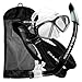 U.S. Divers Adult Cozumel Mask, Seabreeze II Snorkel, ProFlex Fins, Gear Bag Set,Black