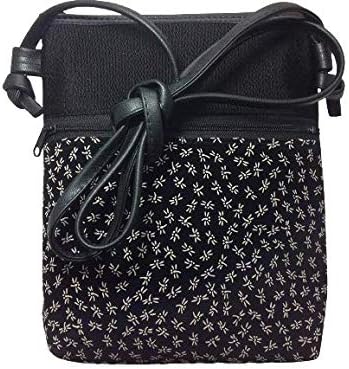 Amazon 江戸履物かん田 日本製 和柄 ポシェット 印伝調 とんぼ 二段ファスナー ショルダーバッグ 肩掛け ボディバッグ 袋物 スマホケース 祭 神輿 太鼓 半纏 浴衣 甚平 作務衣 江戸 東京 京都 土産 旅行 トラベル 開運 金運 風水 誕生日 父の日