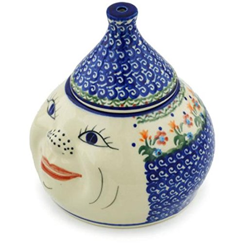 Click Here to See More Images Ceramika Bona H0411C Polish Pottery Ceramic Garlic and Onion Jar Hand Painted, 7-Inch