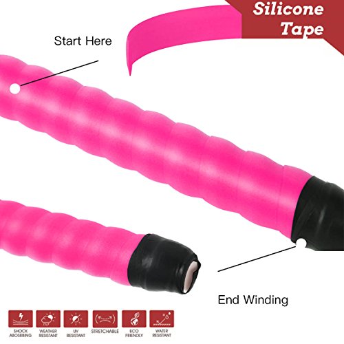 Bicycle Handlebar Tape Gel Bar Tape Wrap for Road Bikes and Cycling (Pink)