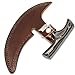 Timber Wolf Reaper Urban Ulu With Sheath - Stainless Steel Blade, Full Tang, Wooden Handle Scales - Length 4 3/4