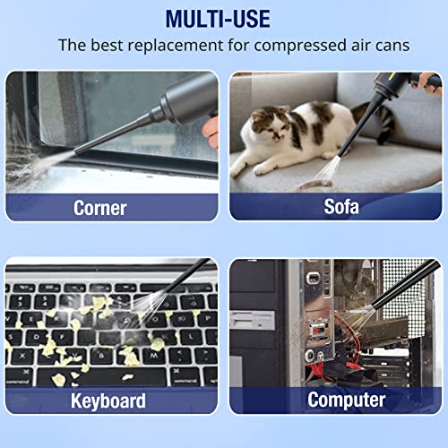 KOONIE Compressed Air Duster, 40000RPM Powerful Electric Can of Air