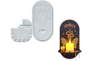 HyzaPhix Candle Sconce Silicone Mold Wall Sconce Candle Holders Resin Mold Candleholder Epoxy Casting Mould for DIY Crystal S
