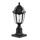 TEBLAMPUE Solar Outdoor Post Lights 1 Pack, Dusk to