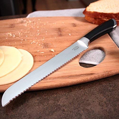 A Cut Above Cutlery Bread Knife, Serrated Knife Slices French Bread, Artisan Bread, Sandwich Bread, Bagels, Cakes, Safe and Comfortable Slip Resistant Handle Can Not Come Loose, Stainless Steel Blade - Thumbnail 7