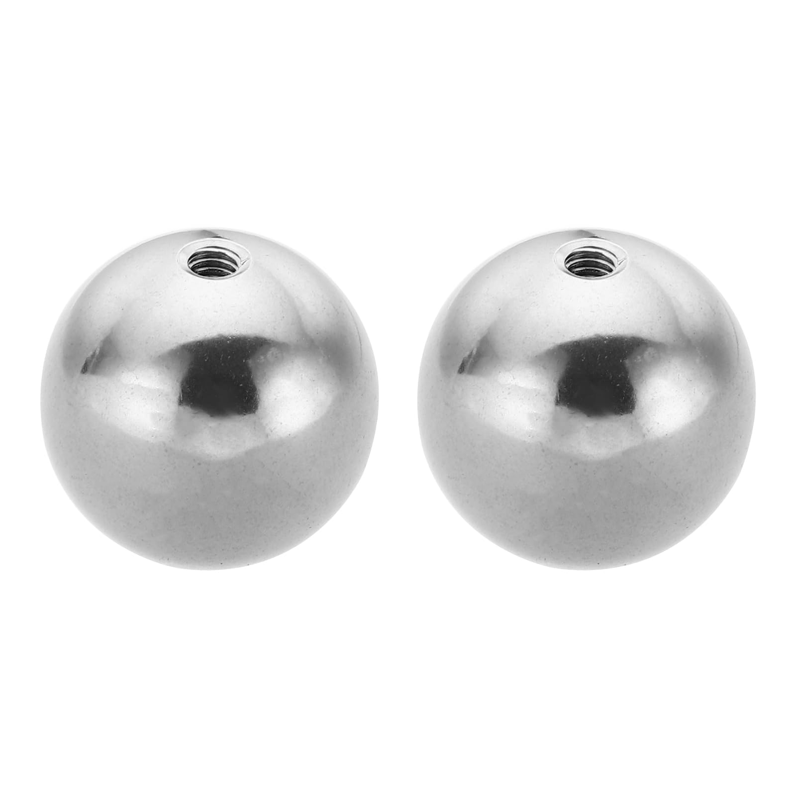 PATIKIL M4x25mm Ball Nuts Knob, 2 Pcs Female Thread 304 Stainless Steel Round Blind Hole Screw Cap Cover for Lighting Machinery DIY Decoration, Silver
