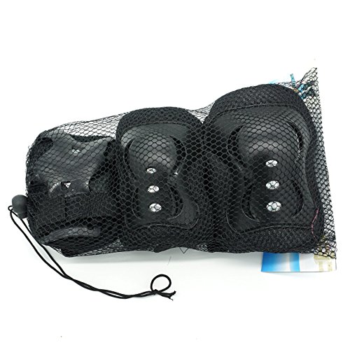 Cooplay Medium Size Black Color Butterfly Elbow Wrist Protective Knee Pads Protective Gear Guard Adjustable for Kids Boy Children Skateboard Bicycle Skate Roller Skating Cycling Riding Outdoor Sports - Thumbnail 2