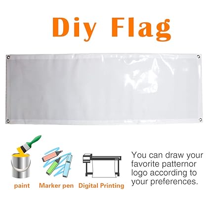 Blank Banner 18 X 48 44 X 120cm Vinyl Banner With Grommets