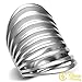Classy Not Trashy Women's Fashion Jewelry Ring, Premium Grade Stainless Steel Sliced Dome Shaped Ring Size 6