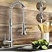 VAPSINT Modern Brushed Nickel High Arch Pull Down Pre Rinse Pull Out Sprayer Single Handle Kitchen Faucet, Pull Down Kitchen Sink Faucet
