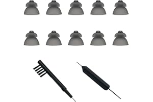 ANICO Smokey Power Domes Closed Ear Tips 4.0 for Phonak Marvel Hearing aids with Cleaning Tools Brush Cleaner and Carry Case (Medium)