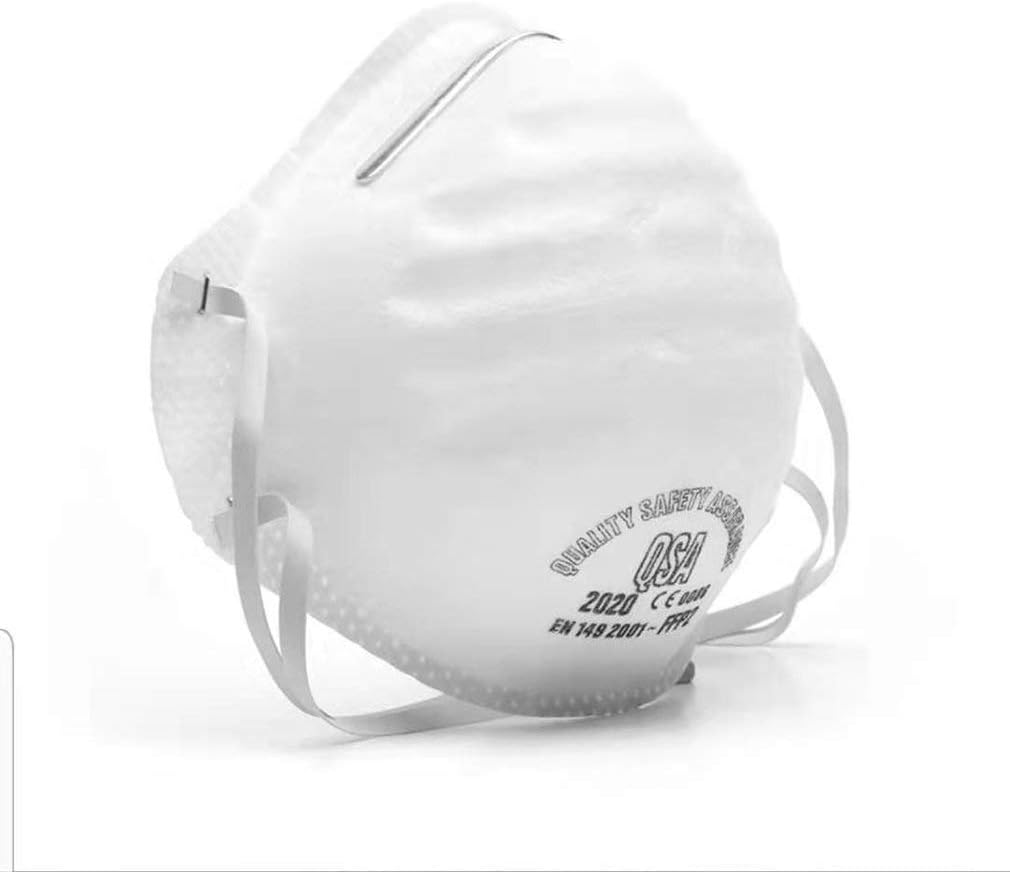 N95 FFP2 PM2.5 Anti Air Pollution Face Mask With Respirator headband Dustproof Mask Activated Carbon Filtration Exhaust Gas (5 pcs)