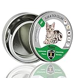 Flea and Tick Cat Collar - Flea Tick Prevention for Cats - 8 Month Protection - Kitten Flea Collar - Breakaway Cat Collar with Natural Essential Oil- Flea Remover Gift Set
