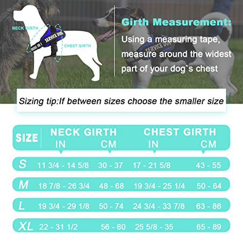 Bolux Service Dog Harness, Easy On and Off Pet Vest Harness 3M
