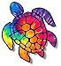 Vinyl Junkie Graphics 3 inch Sea Turtle Sticker for Laptops CupsTumblers Cars and Trucks Any Smooth Surface (Rainbow tie dye)