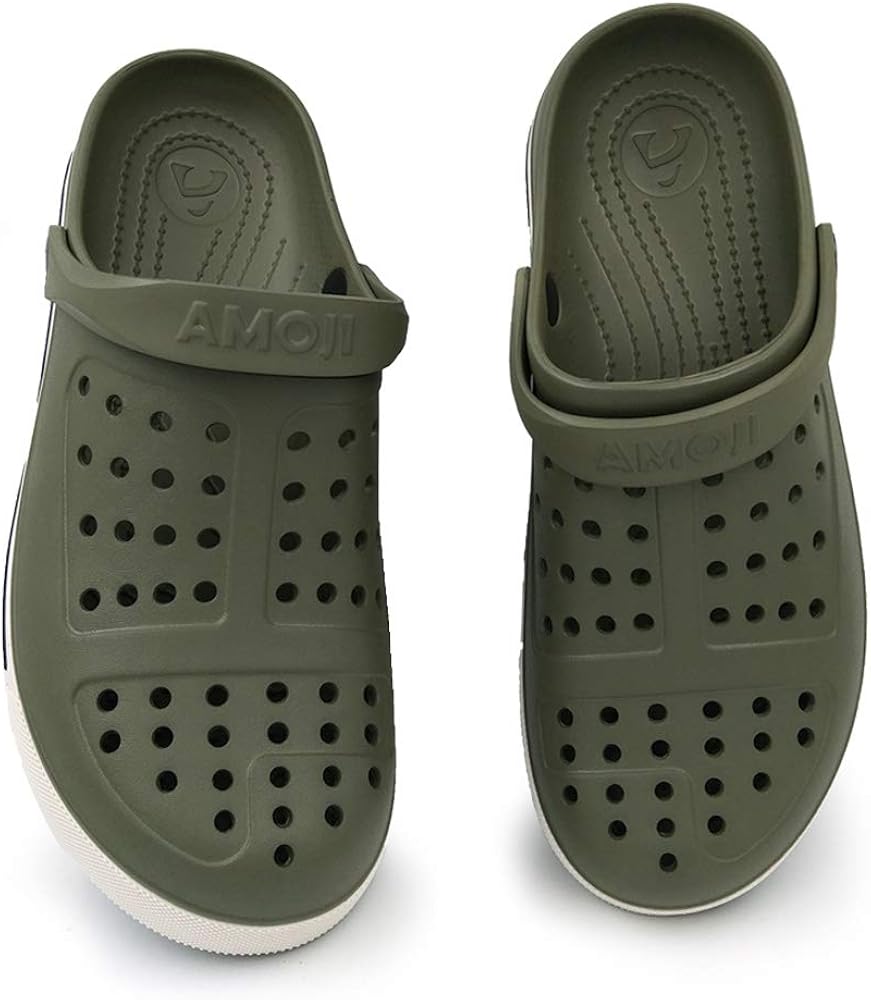  | Amoji Unisex Garden Clogs Slip On Shoes CL1820 | Mules & Clogs