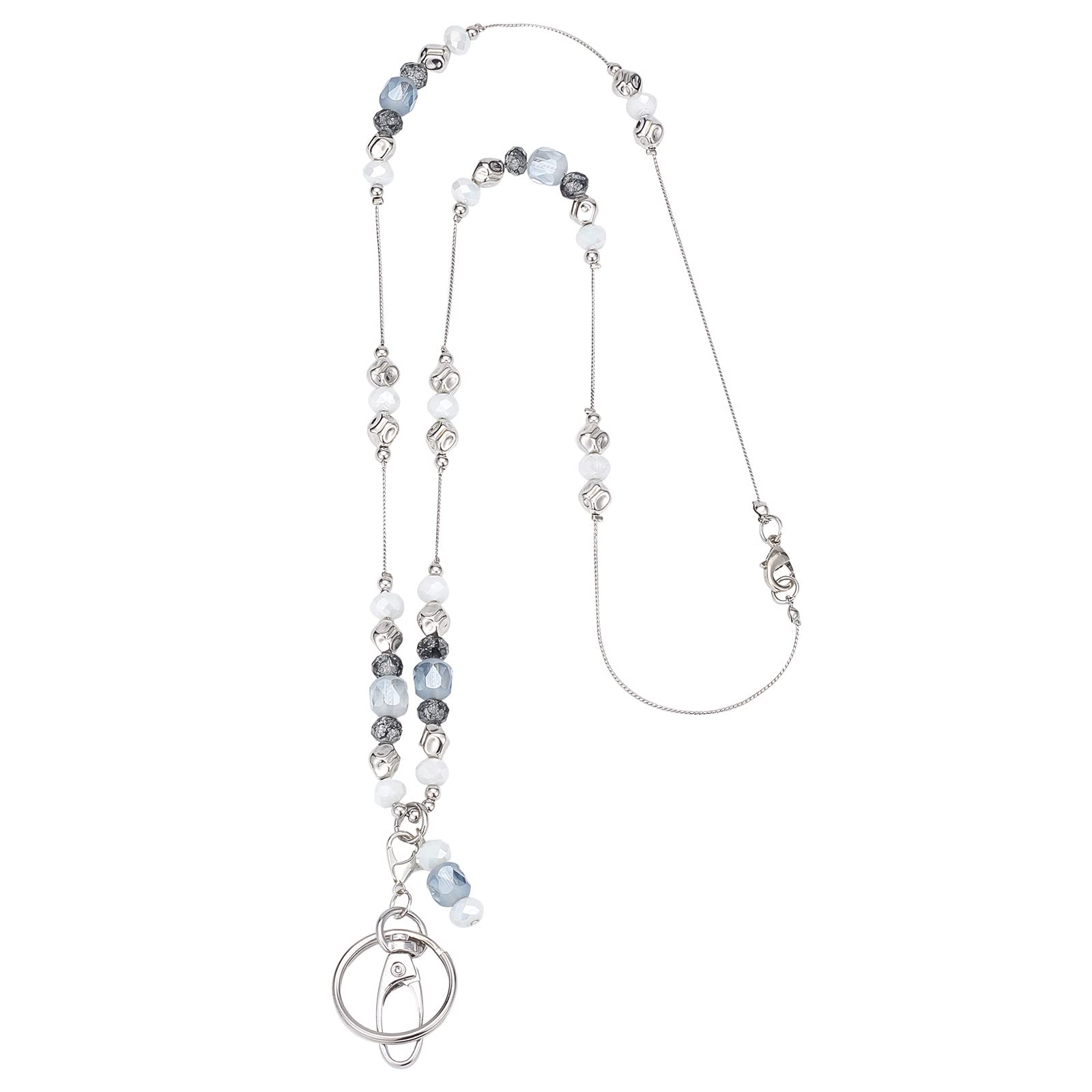 GORGECRAFT 47cm Retractable Clip ID Necklace Lanyard Badge Holder Reel for Women Keys