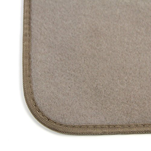 Copap 4pcs Heavy Duty Rubber Floor Mats Plush Floor Carpet Universal Fit for Car, SUV, Van & Trucks - Front & Rear Driver & Passenger Seat (Beige)